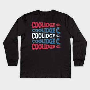 NATIONAL TEXT ART COOLIDGE Kids Long Sleeve T-Shirt